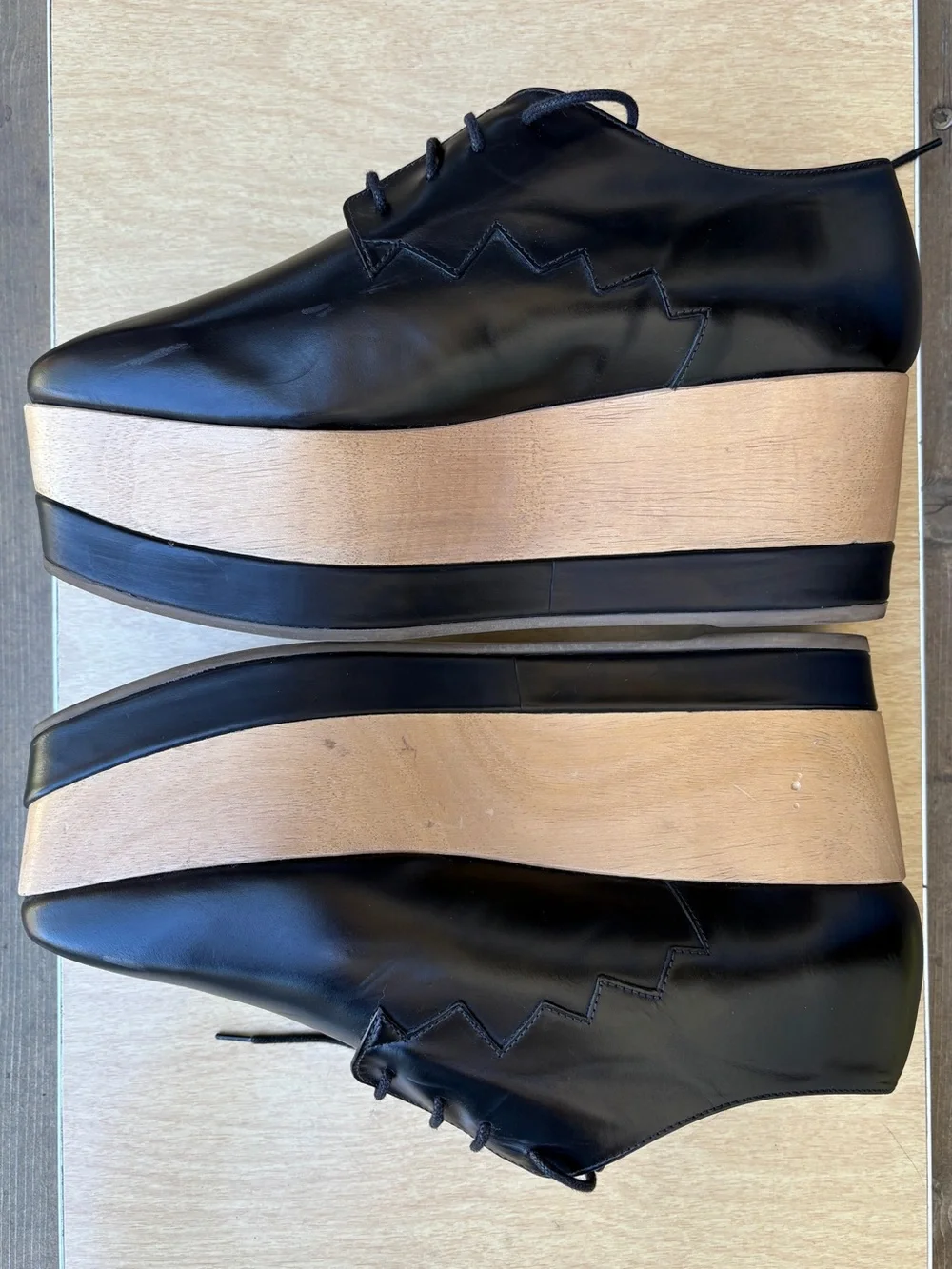 Paloma Barcelò Lace-Up Platform Oxford Shoe In Black Sz 40 EU